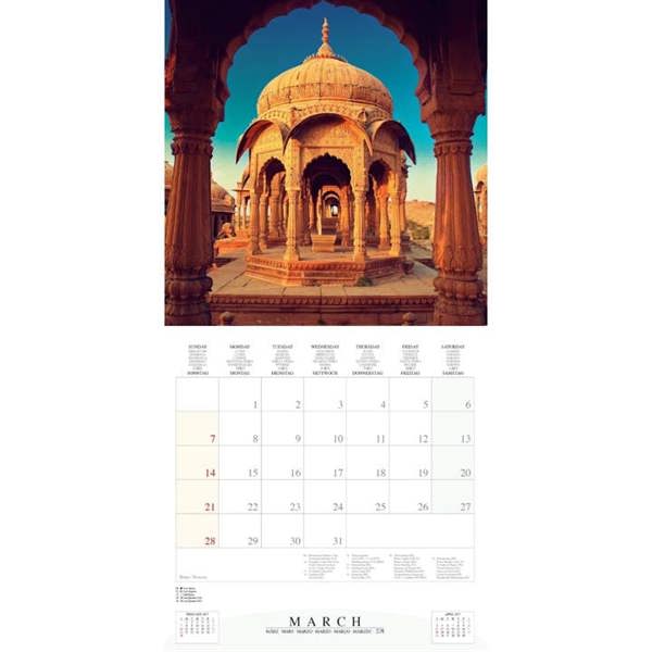 Asia Colours of India Calendar 2027, Wall Calendars, Month To View, Travel, Gift