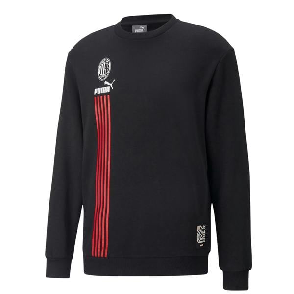 Puma Mens Ac Millan Fc Ftblculture Crew Neck Sweatshirt - Black/Red - 