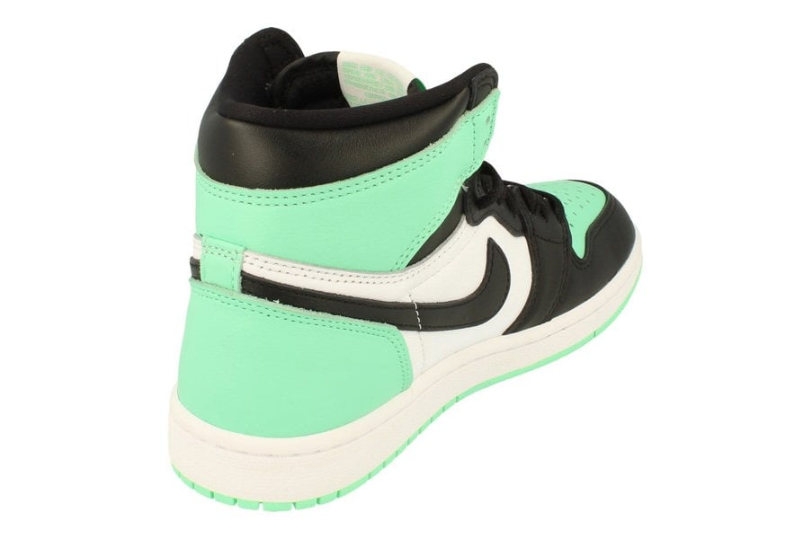 Nike Air Jordan 1 Retro High Og Mens Basketball Trainers Dz5485  130 - White Black Green Glow 130 - Photo 2
