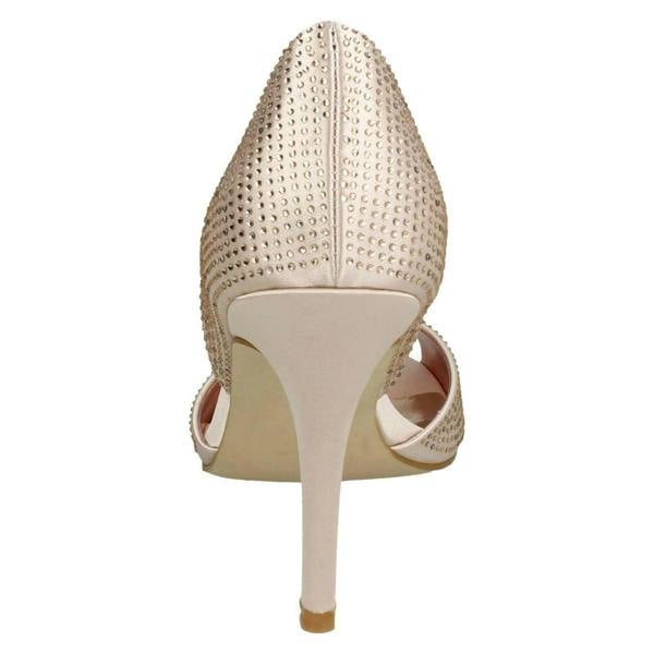 Anne Michelle Ladies Anne Michelle Diamante Peep Toe High Heels