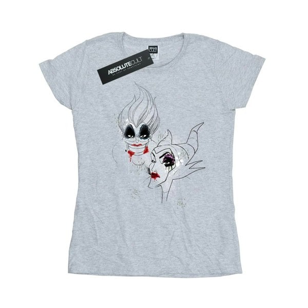Disney Womens/Ladies Wicked Villains Cotton T-Shirt - Sports Grey