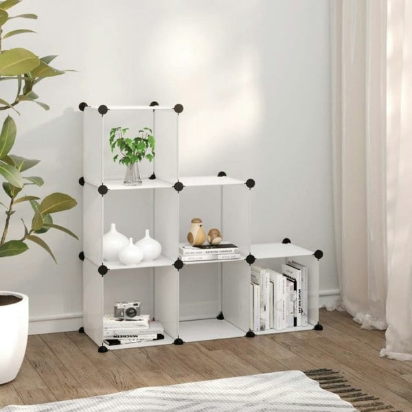 Berkfield Storage Cube Organiser with 6 Cubes Transparent PP