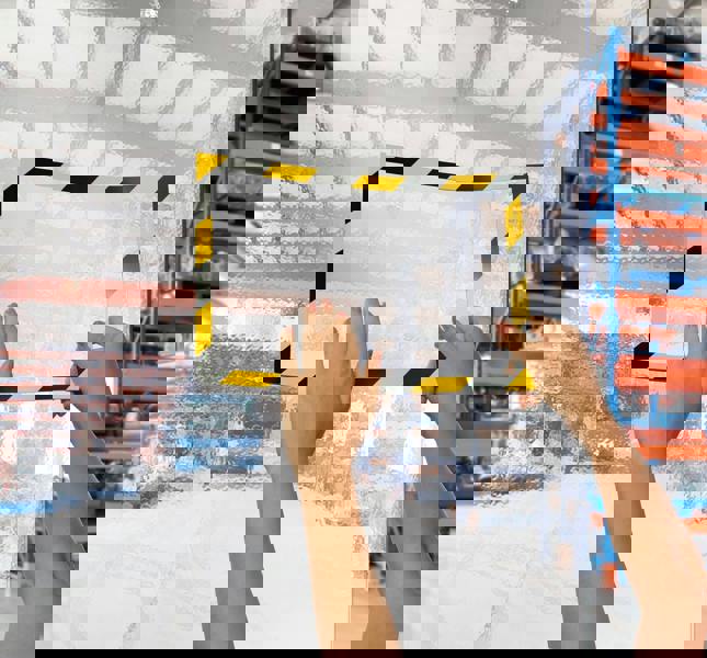 Durable DURAFRAME Adhesive Magnetic Hazard Frame | 2 Pack | A4 Black & Yellow