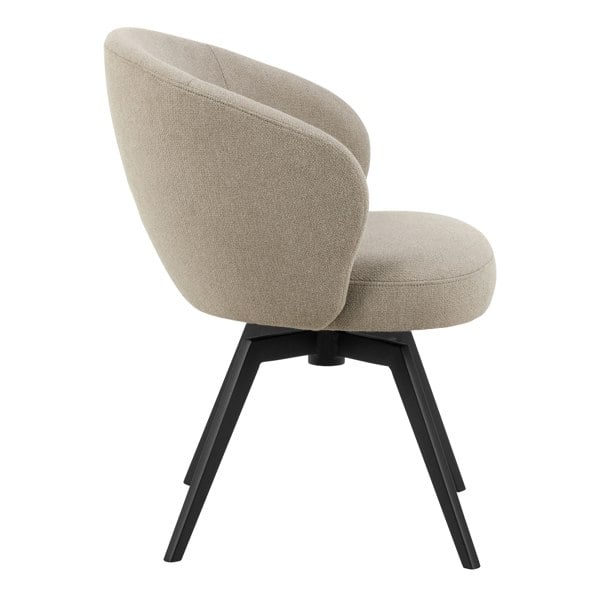Furniture To Go Darlene Dining Chair with Armrest and Swivel Function in Beige