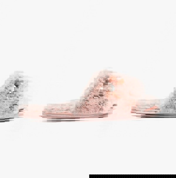 Bedroom Athletics RUBY Womens Faux Fur Slide Slippers Aquarelle