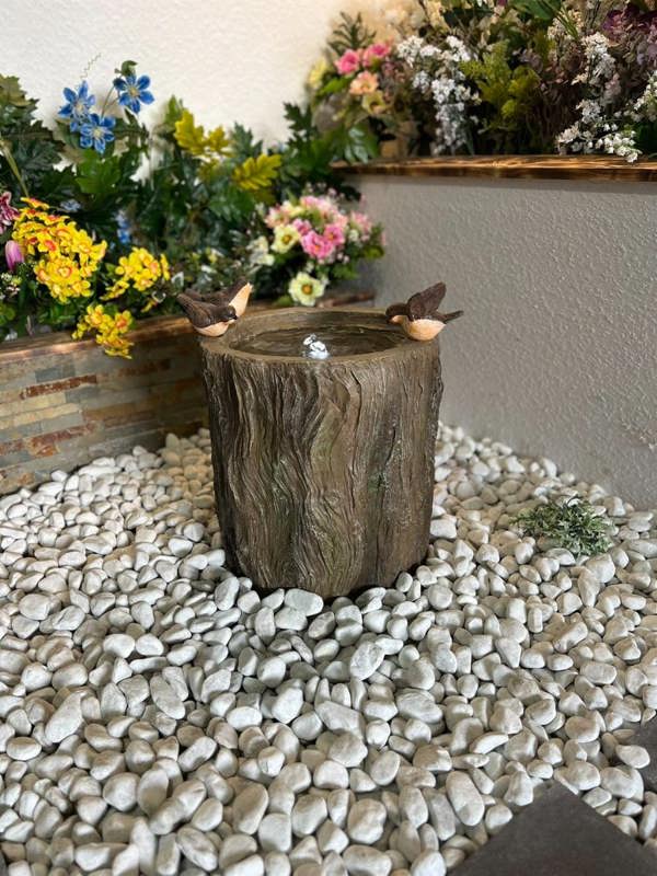 Tranquillity Water Features Bird on Log Traditional Water Feature