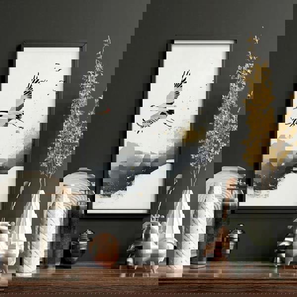 Art For Huge Wall | Set of 3 Asian Inspired Wall art Prints