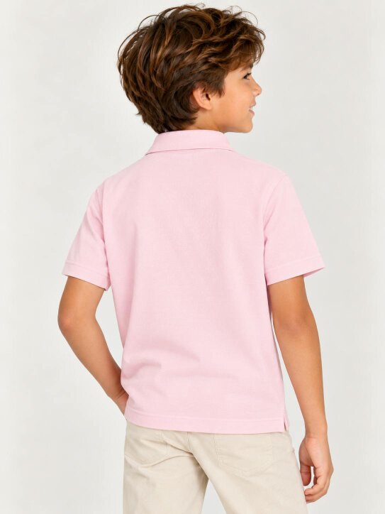 Childsplay Basics Boys Short Sleeve Polo Shirt in Pink