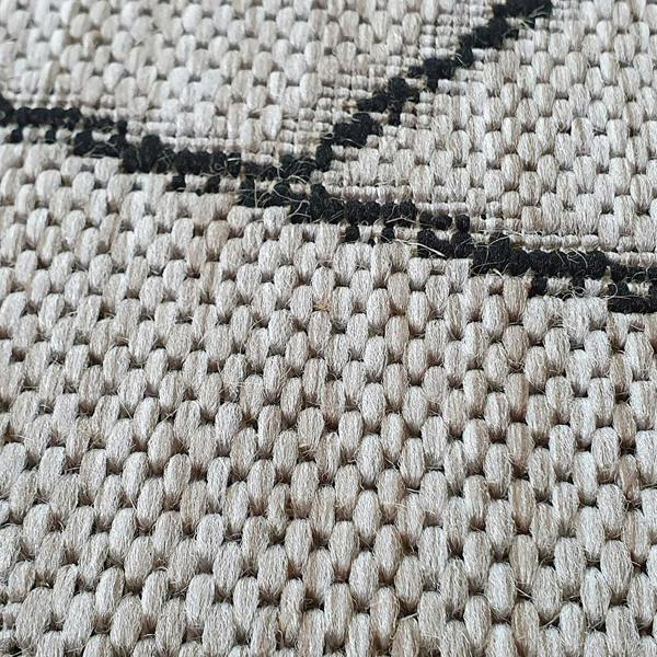 Grey Kitchen Rug Flat Weave Small Large Runner Geometric Patterned Flat Pile Mat
