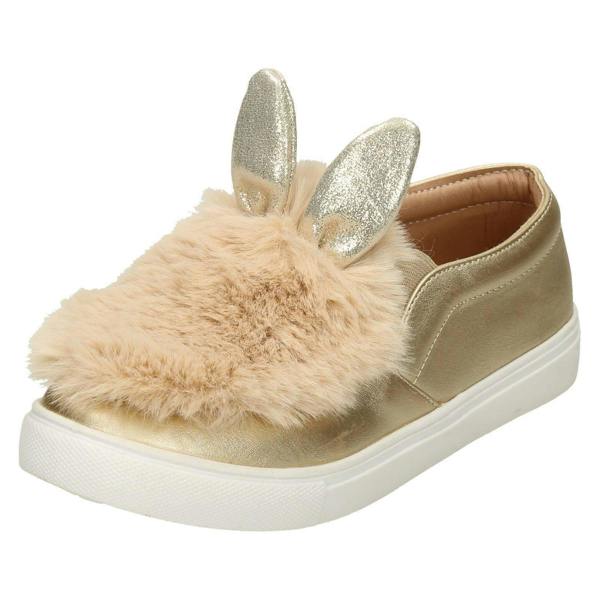 Spot On Girls Spot On Fur & Glitter Bunny Ear Shoes
