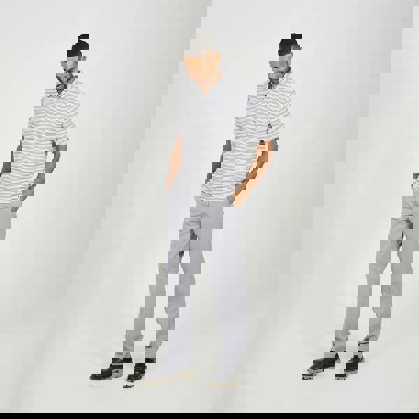 Brave Soul White Trophy Neck Polo Shirt - White Image 3