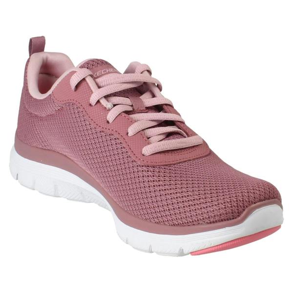 Skechers Ladies Skechers Textile Lace Up Casual Sports Trainers Brilliant View