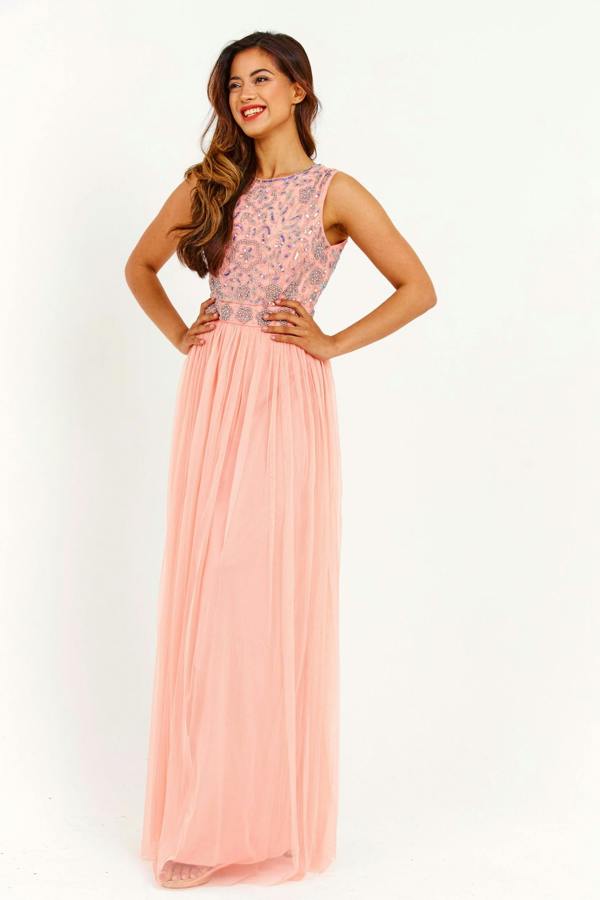 LuvForever Rose Handmade Embellished Maxi Dress
