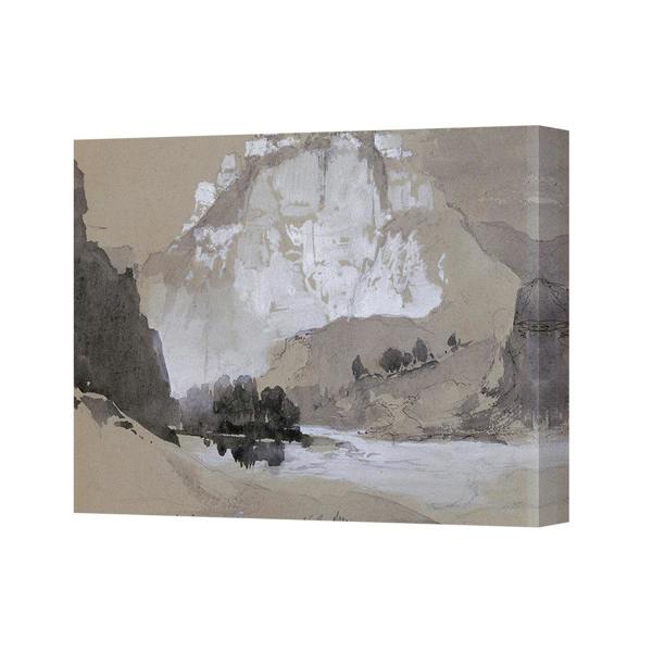 Benjamin Tate Design Contemporary Landscape Wall Art Canvas Print 1738 Deep Wooden Frame