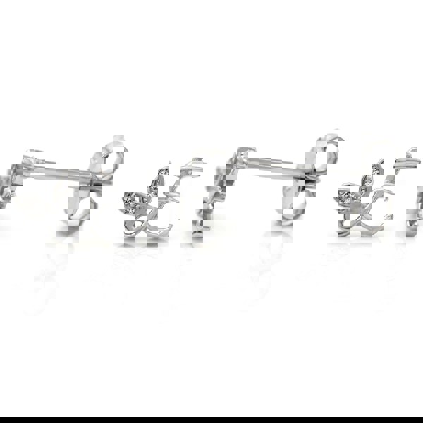 Say It With Winged Initial Earrings - Sterling Silver