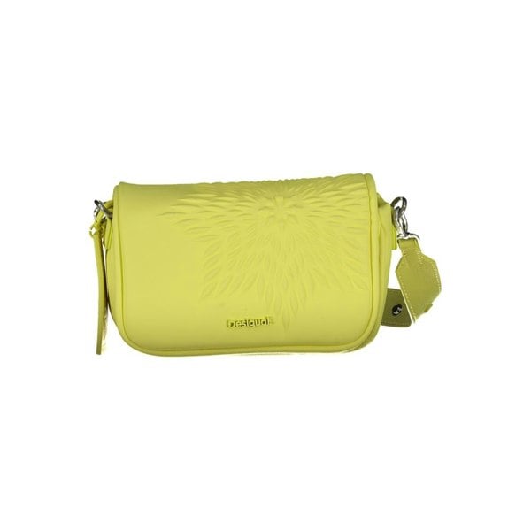 Desigual Womens Floral Embossed Crossbody Bag Yellow