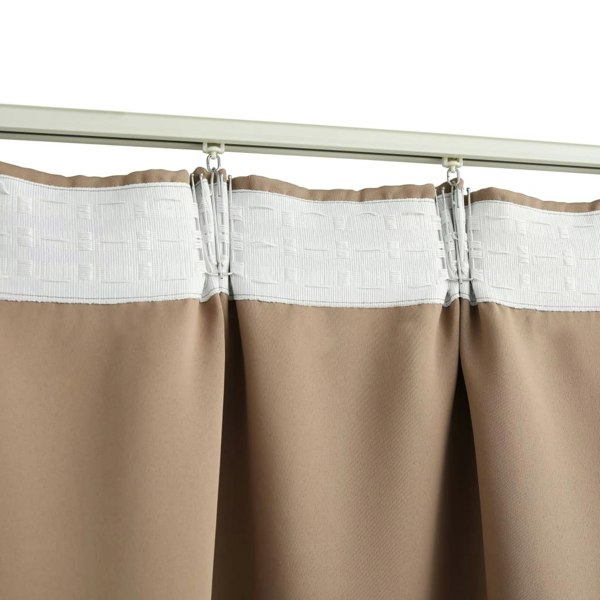 Berkfield Blackout Curtains with Hooks 2 pcs Taupe 140x245 cm