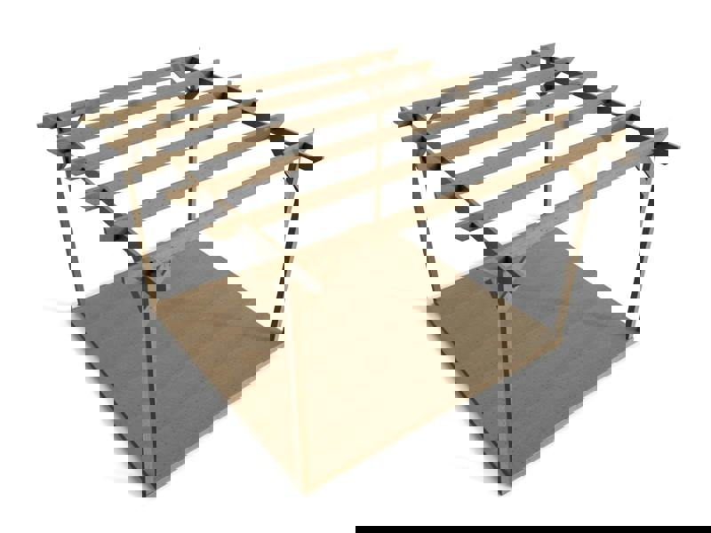 Arbor Garden Solutions Chamfered Wooden Pergola and Decking Kit
