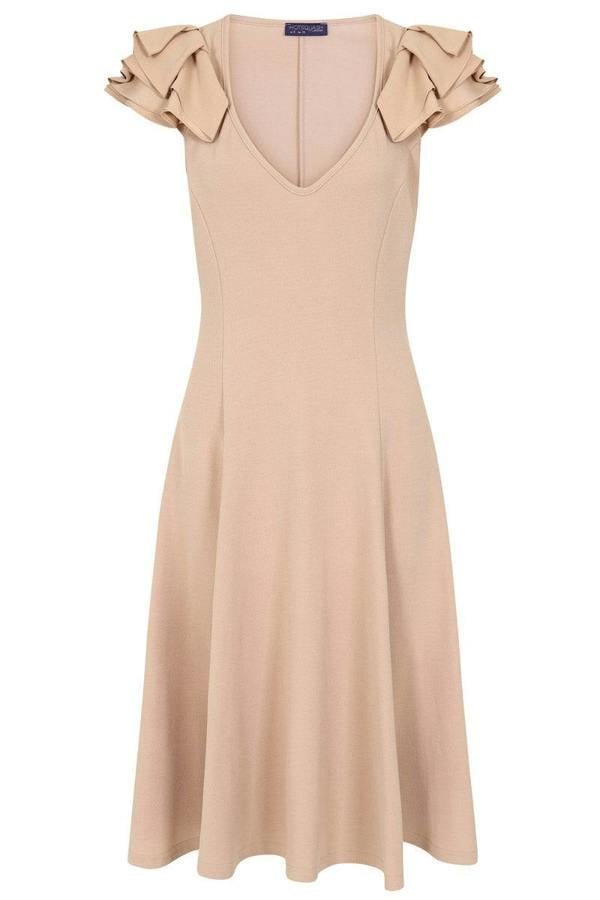 HotSquash Frill Sleeve A-Line Dress