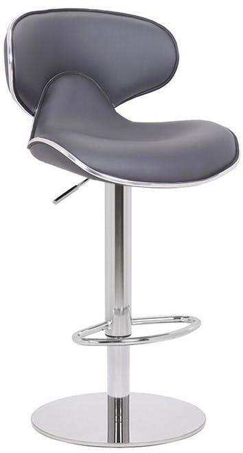 Lamboro Deluxe Carcaso Faux Leather Bar Stool, Adjustable Swivel, Weighted Base