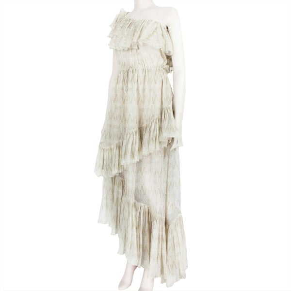 Thomas Wylde silk chiffon dress in a butterfly pattern