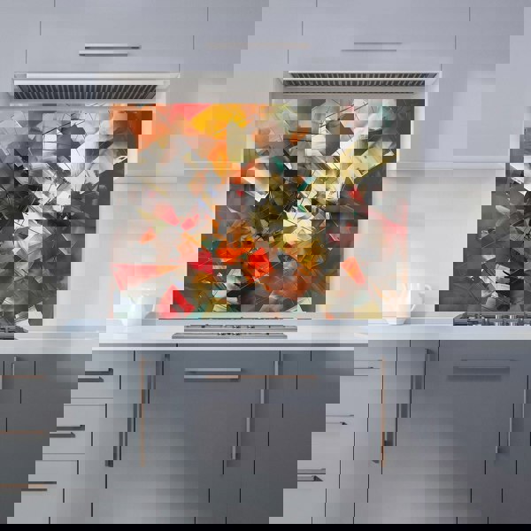 Warren Reed - Designer Dynamic Chaos: Energy Unleashed Kitchen Splashback
