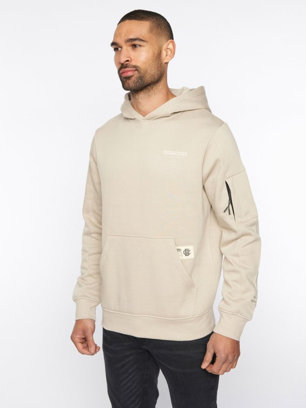 Duck and Cover Lewys Hoodie - Stone