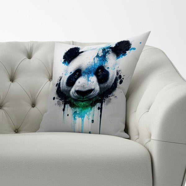 Warren Reed Panda Face Splashart Light Background Cushions