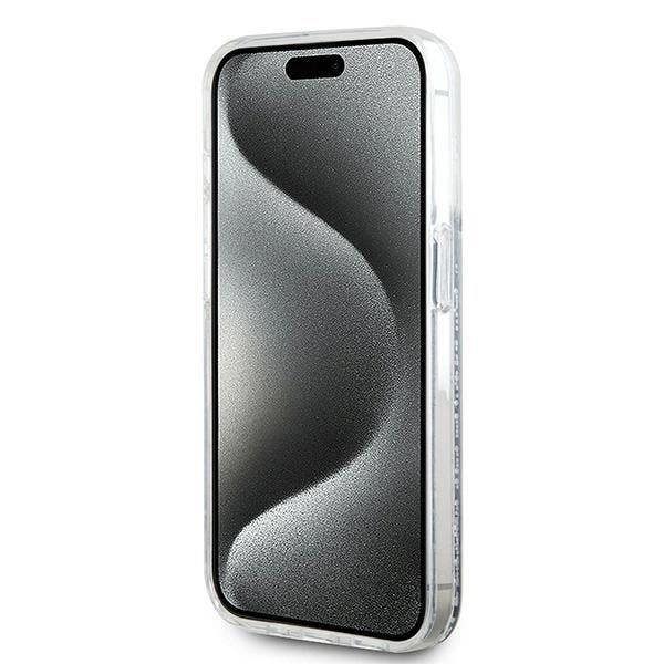 Karl Lagerfeld Liquid Glitter Choupette Head Case with MagSafe for iPhone 15 Pro Max 6.7" Clear - KLHMP15XLGCHSGH