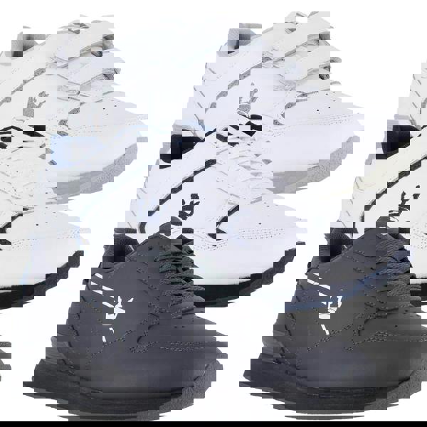 Crown King Mens/Womens Leather Lace Up/Touch Fasten Crown Green Bowls Sports Shoes Trainers, image showing three pairs of athletic shoes in black, white, and white with grey accents with a crown logo.