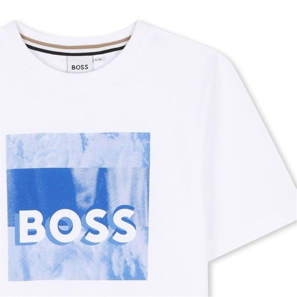 Boss Childrens/Kids Cloud Logo Regular T-Shirt - White - 