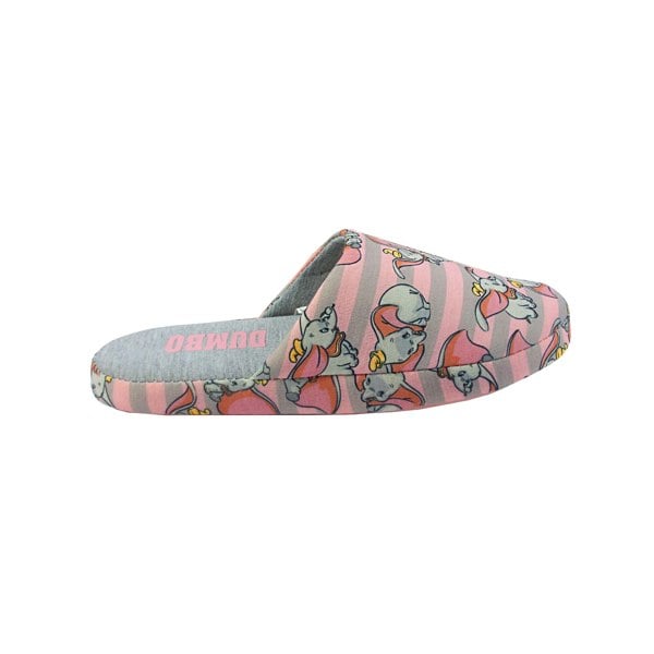 Disney Womens/Ladies Dumbo Slippers - Pink/Grey