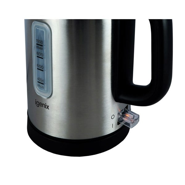 igenix 1 Litre Cordless Jug Kettle, 2200W, Stainless Steel