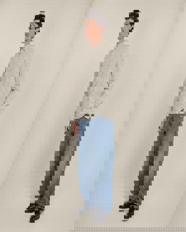 Larsson & Co Aarhus - Textured Long Sleeve Polo Shirt