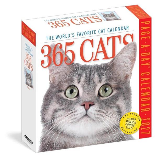 365 Days Of Cats Desk Calendar 2027, Desk Calendars, Day To View, Cats, Gift