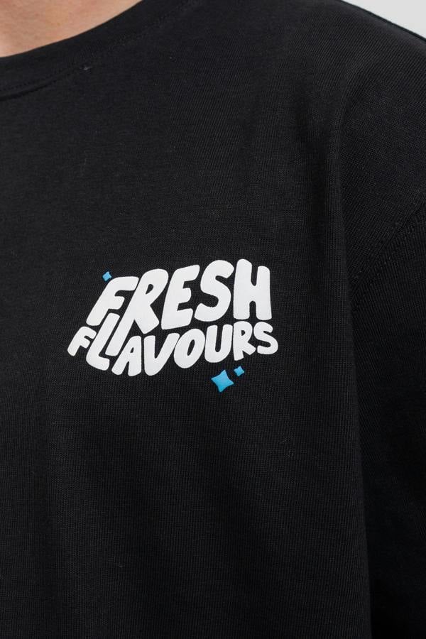 Fresh Couture Fresh Flavours T-Shirt - Black/Blue