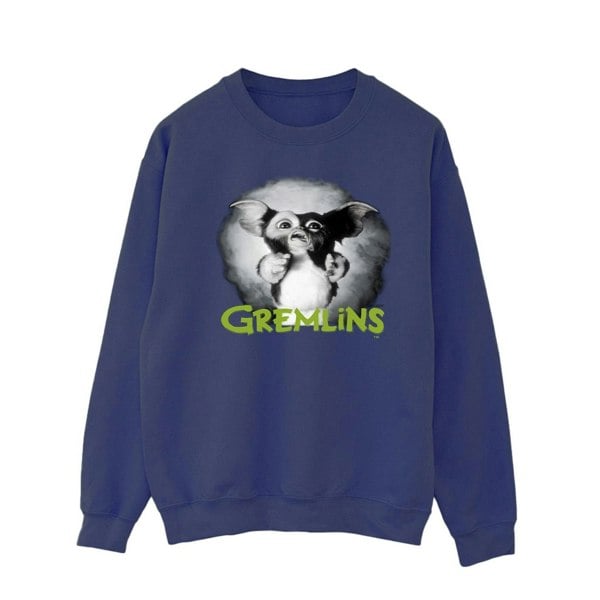 Gremlins Mens Scared Green Sweatshirt - Navy Blue