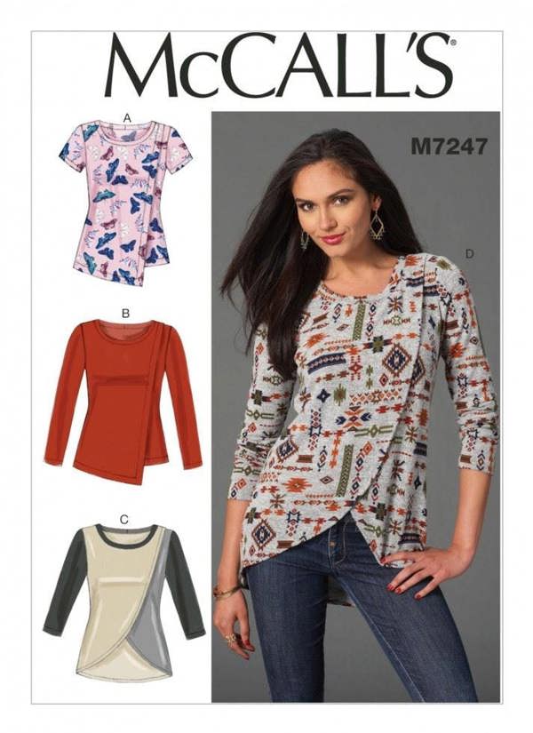 McCalls 7247 Paper Sewing Pattern – Women's Top, Easy