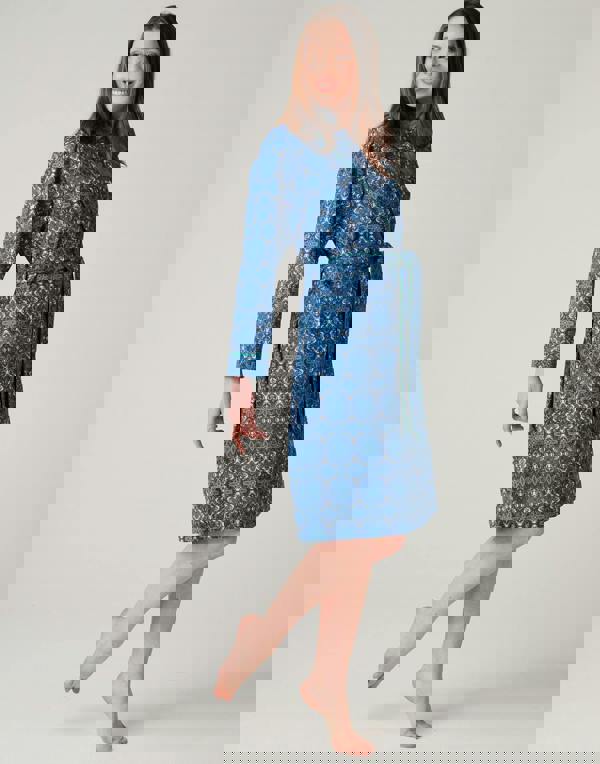 British Boxers Women's Crisp Cotton Mid-Length Dressing Gown – Marrakesh Paisley