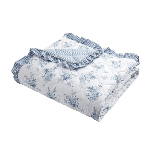 Catherine Lansfield Lucie Floral Frill Bedspread