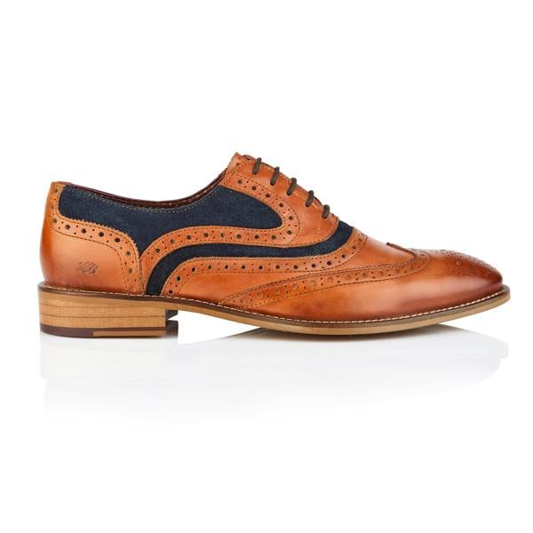 Shelby Oxford Tan / Navy - London Brogues