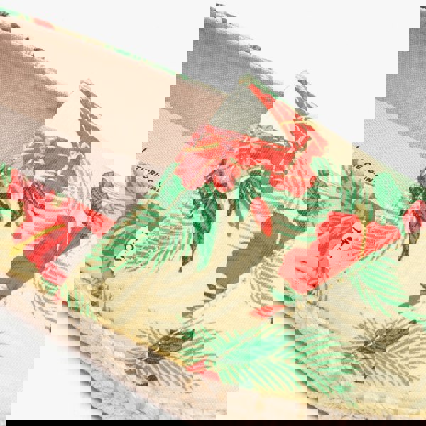 TOMS ALPARGATA ROPE Womens Canvas Shoes Yellow Hibiscus