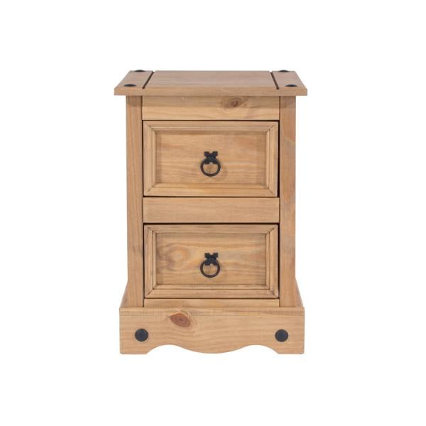 Core Products Set of 2 Corona Brown 2-Drawer Petite Bedside Cabinets