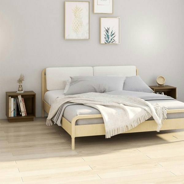 Berkfield Bedside Cabinets 2 pcs Honey Brown 40x30x40 cm Solid Wood Pine