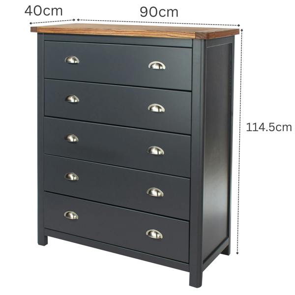 Core Products Dunkeld 5-Drawer Chest of Drawers