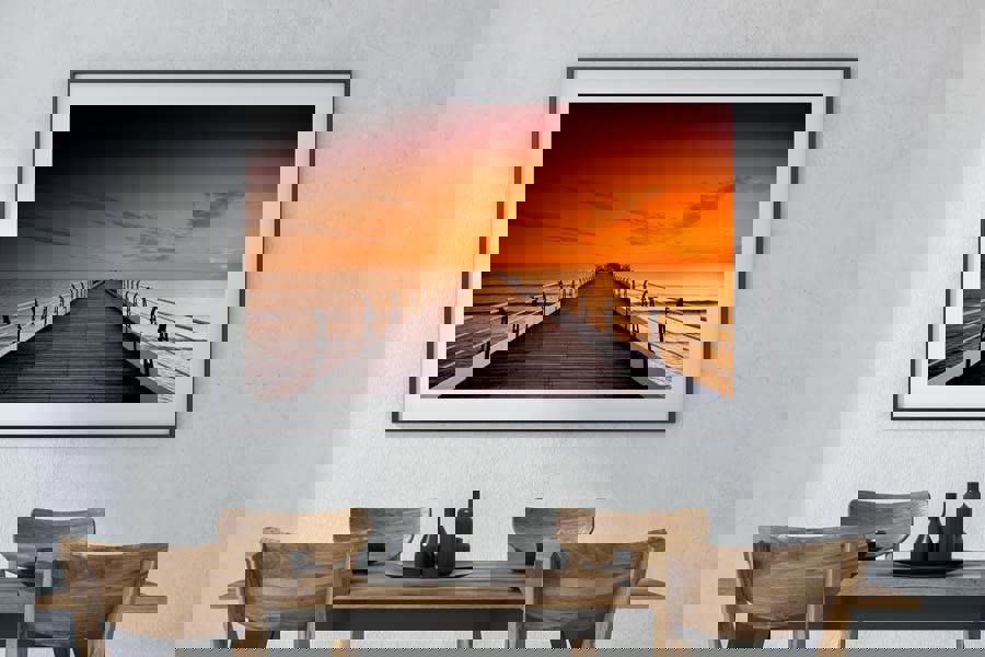 Pier sunrise wall art print