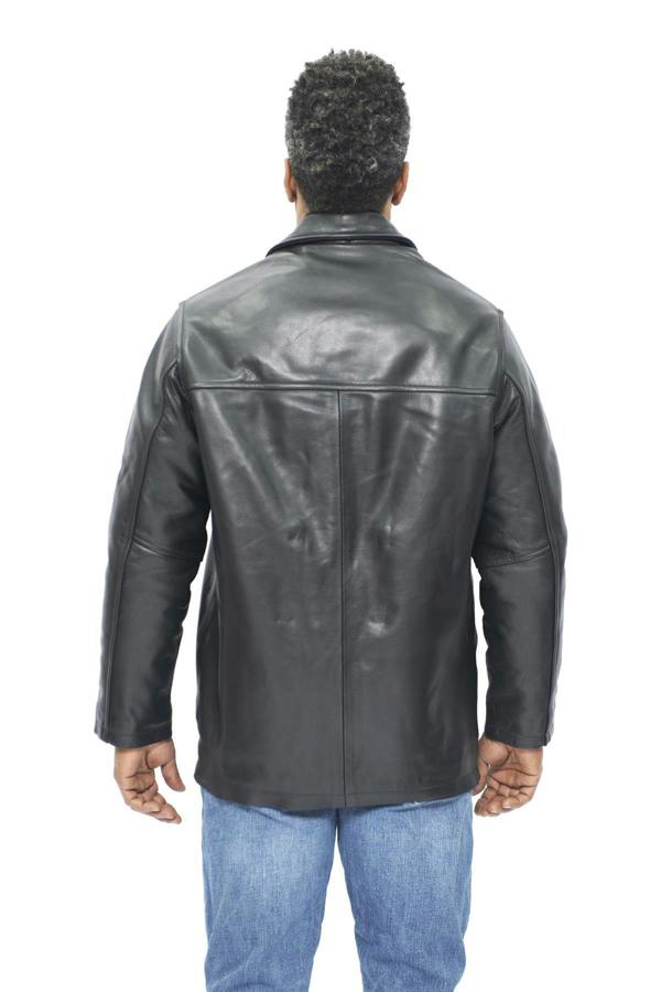 Infinity Leather Mens Cowhide Leather Box Jacket-Mendoza