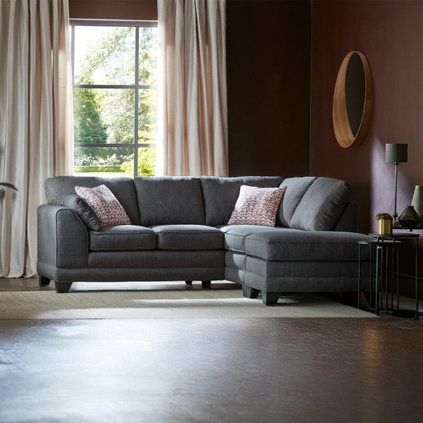 Furnishings For Less Hilliard Fullback Fabric 4 Seater Corner Sofa