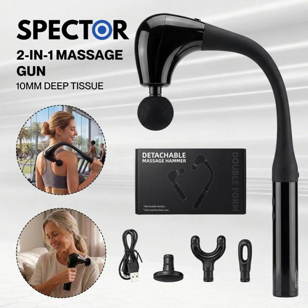 Spector Massage Gun Deep Tissue Back Muscle Percussion Massager Faster Relief