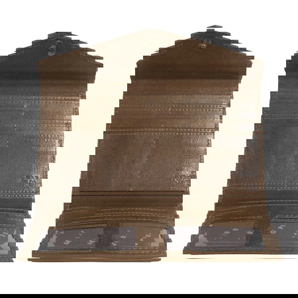 Assots London 'PRESTON' Tan Trifold Vegetable Tanned Real Leather Purse